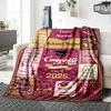 Graduation Celebration 2026 Floral Design Themed Blanket Personalized Name Soft Warm And Versatile For Sofa Bed Office And Travel Machine Washable