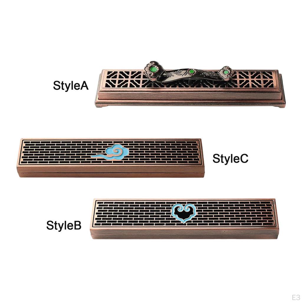 Incense Cone Burner Holder Decorative Storage Box Crafts Figurine Desktop