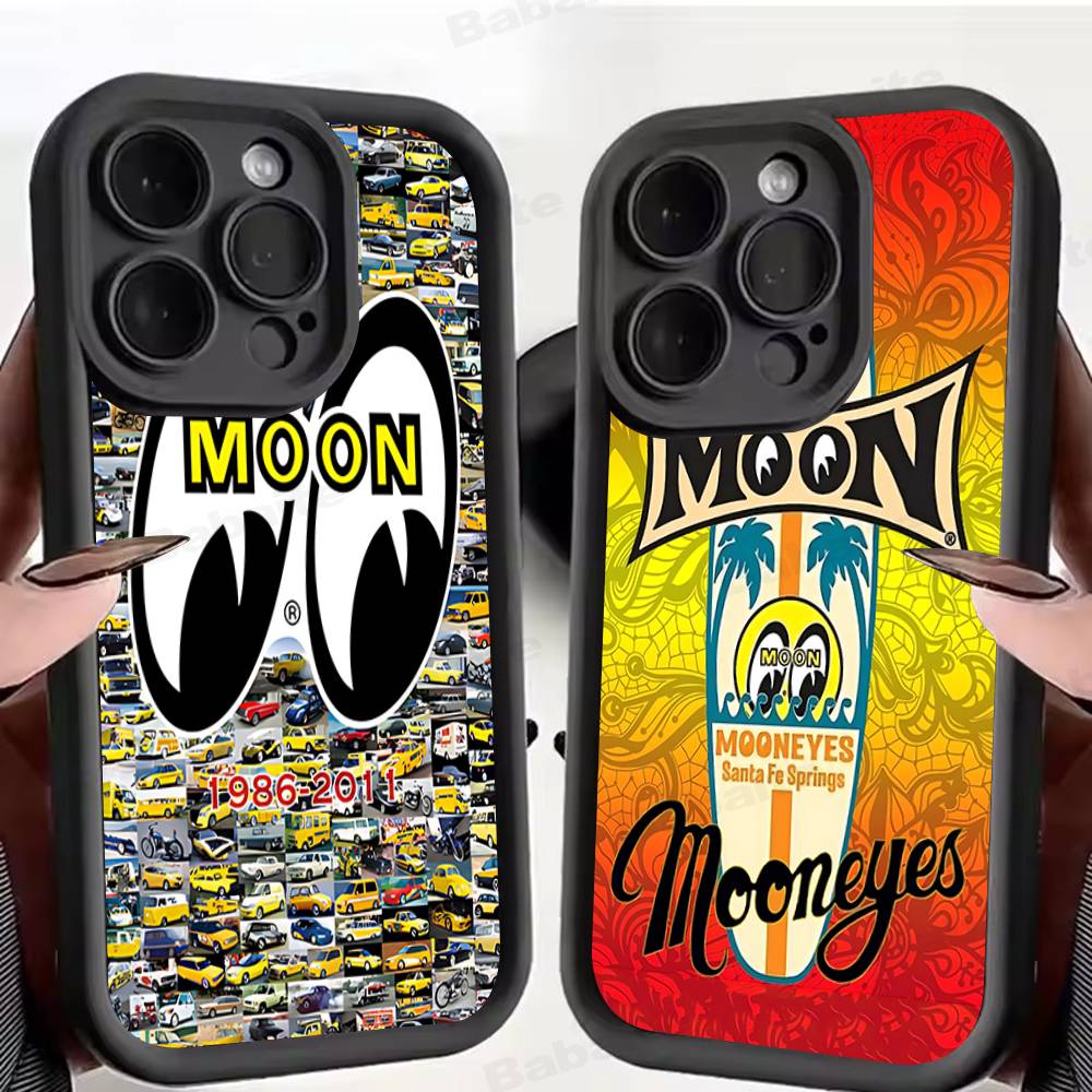 M-Moon-eyes Luxury Phone Case For IPhone 17 16 15 14 13 12 11 Pro Max 16E Plus INS Soft Cover