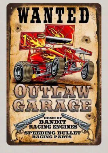 

Vintage Hot Rod Racing Car Wanted Waterproof Dustproof Aluminum SignAluminum 20x30cm（7.8x11.8inch）