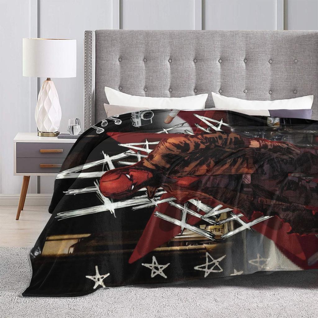 Jason Todd Knitted Blanket Fleece Red Hood Manga Soft Throw Blankets for Bedding Couch Bedspread