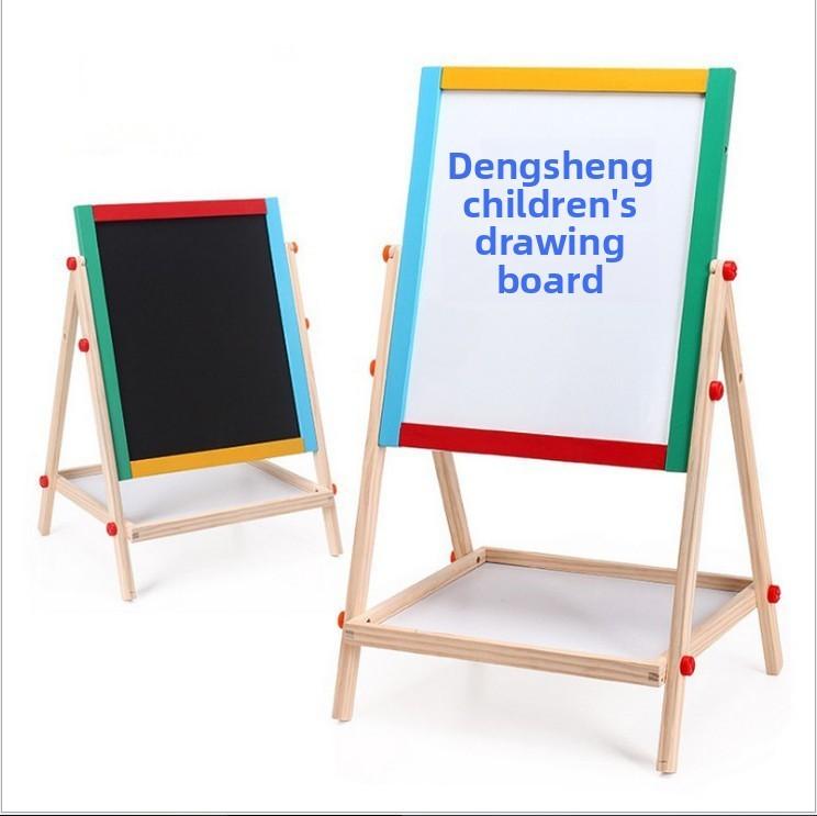 Kids Wooden Drawing Board With Double Sides For Visual Intelligence Development