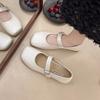 Retro Mary Jane shoes women's skirts spring and summer new one-word buckle gentle wind women's shoes soft soles are not tired