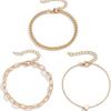 AdjustablePunk Snake Bone Chain Bracelet with Heart Pendant .Bohemian Multi-Layer Golden-Tone Chain Jewelry forWomen, Edgy Retro
