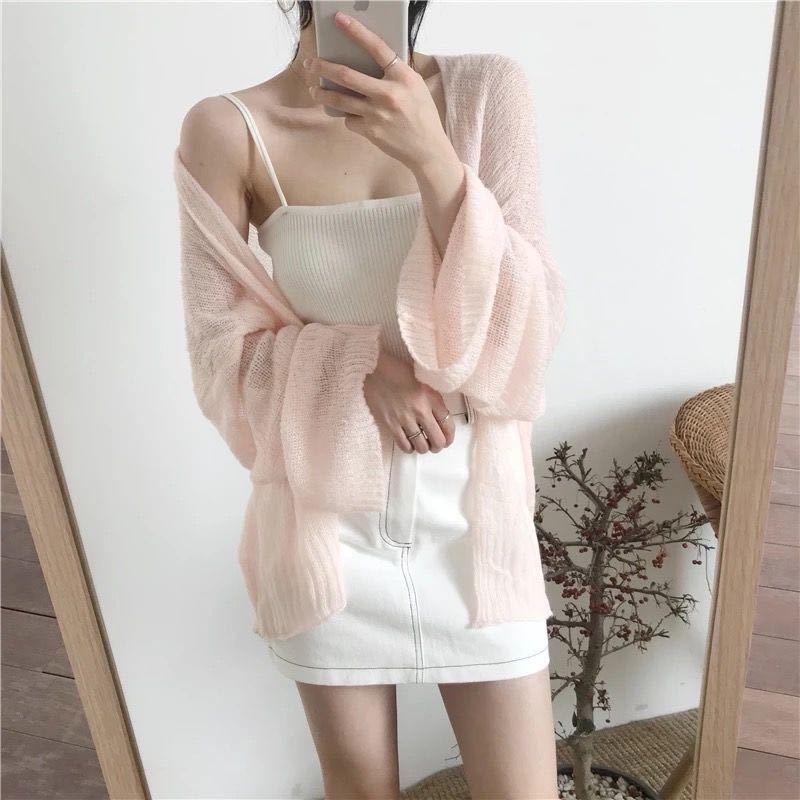 Autumn Winter Solid Color Loose Casual Cardigan Sweater Women Long Sleeve Vintage Knitting Coat Jacket Top
