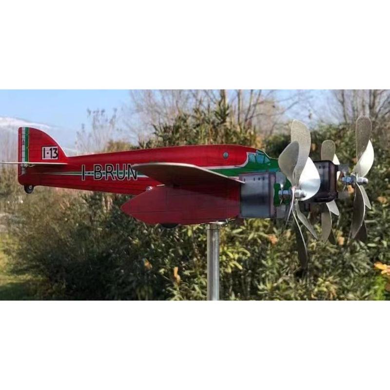 Metal Spinner Aircraft Windmill Wind Spinner Wind Energy Sculpture Airplane Wind Spinners for Outdoor Decoration