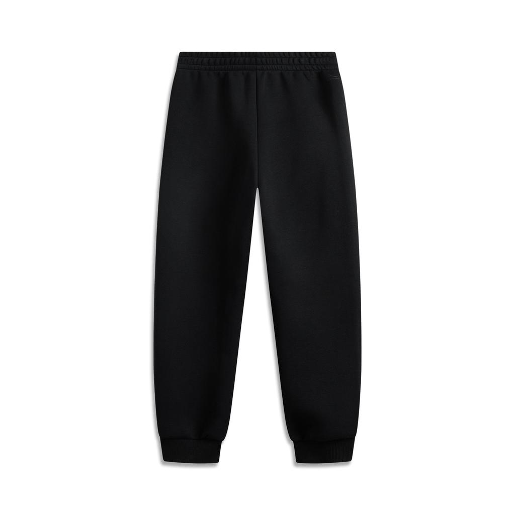 Li Ning Simple Cny Zodiac Year Long Pants With Embroidery Women Bottoms Black AKLV106-1