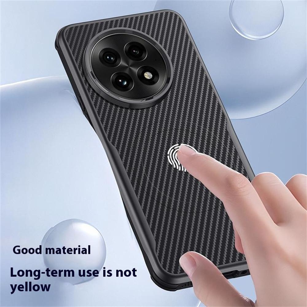 Pro pouzdro OnePlus 13 Kompatibilní s MagSafe Kryt z uhlíkových vláken PU+PC+Silikon