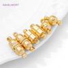 18K Gold Plated Heart Magnet Clasps Charms Brass Metal Magnetic Connector For Bracelet Necklace Making DIY Accessories Wholesale