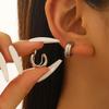 Thick Smooth Open Huggie Hoop Earrings Gold Tone Minimalist Everyday Fashion Earrings for Women