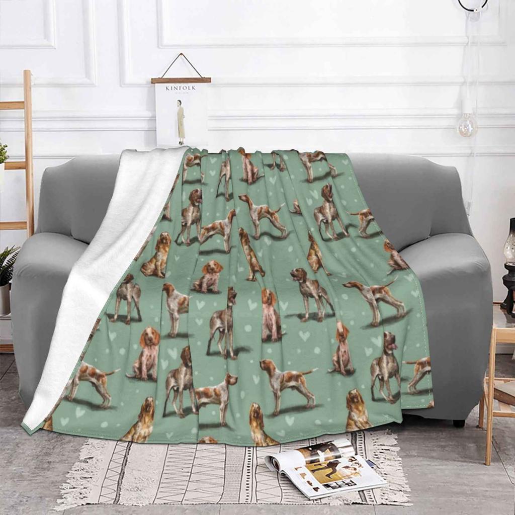 The Bracco Italiano New Selling Custom Print Flannel Soft Blanket Bracco Italiano Italy Dog Cane Kennel Club Rare Breeds