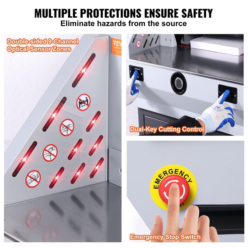 Electric Paper Cutter 19" Cutting Width 3.14" Thickness 7" Touchscreen