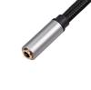 Gold-Plated Shielded Audio Cable: 6.35mm Male To 3.5mm Female with Aluminum Shell and Braided Mesh. Suitable for Guitars and Electronic Organs.