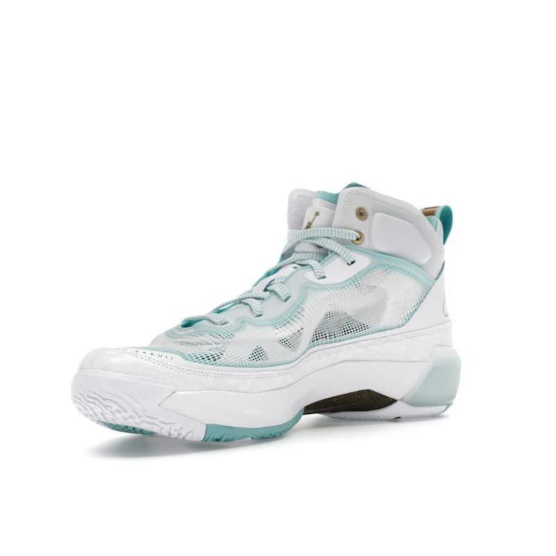 Guo Ailun X Air Jordan 37 PF White Island Green Men Sneakers Metallic-Gold Black DV0921-173