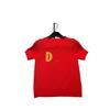 D Brand European Style Early Spring Red Letter Jacquard Knit Top - Loose, Versatile, Age-Reducing, Short Sleeve