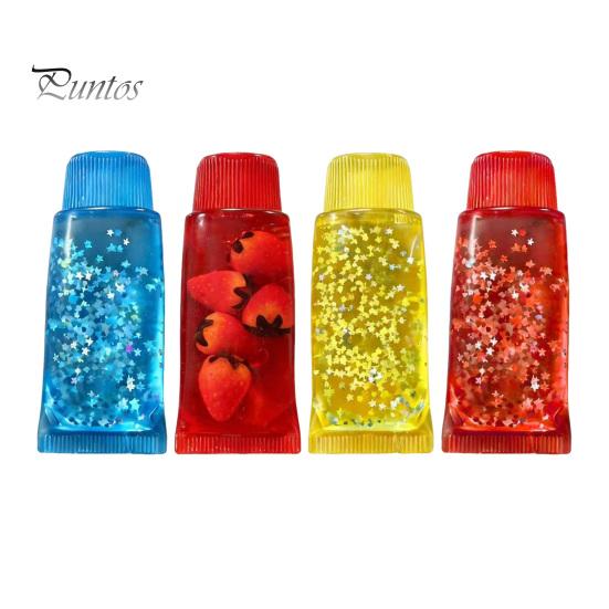 TPR Stress Toy Clear Toothpaste Tube Squeeze Toy, Relief Star Glitter Slow Rising Soft Transparent Sensory Anti-stress Hand