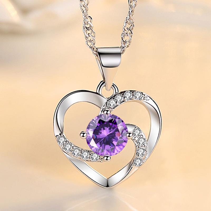 Korean Style Rotating Heart Pendant Necklace - Love at First Sight
