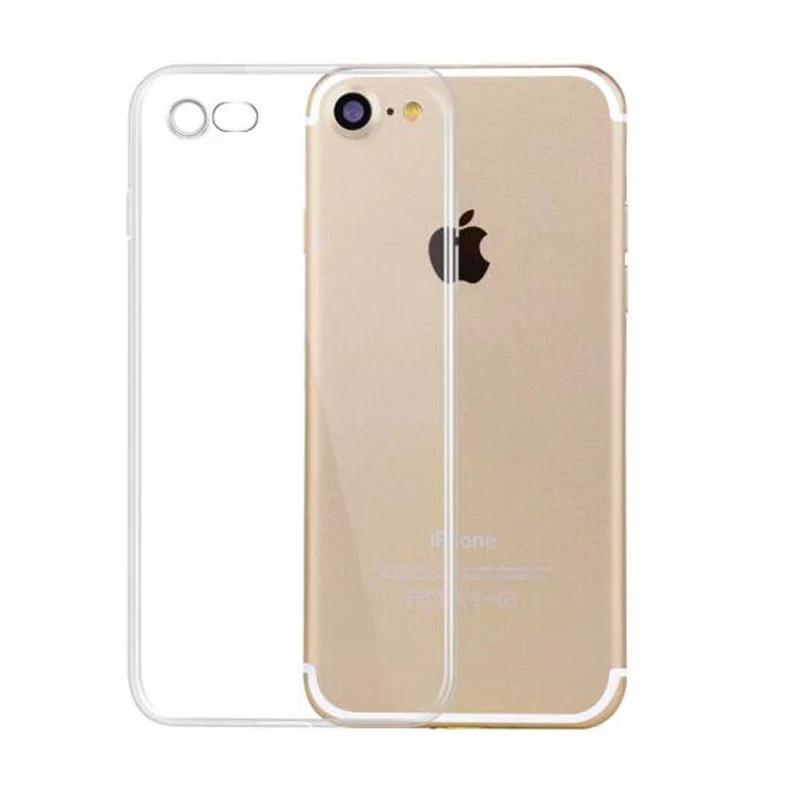 Ultra tenké měkké průhledné silikonové pouzdro na telefon pro iPhone 7 8 6 6s Plus 5 5S SE 2016 2020 2022 Křišťálově čistý tenký zadní kryt