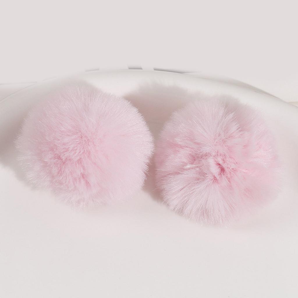 Imitate Rabbit Hair Pompoms Ball 10pcs Christmas Pompoms Keychain Car Pompon Garment Toy DIY Bag Earrings Keychain Decor