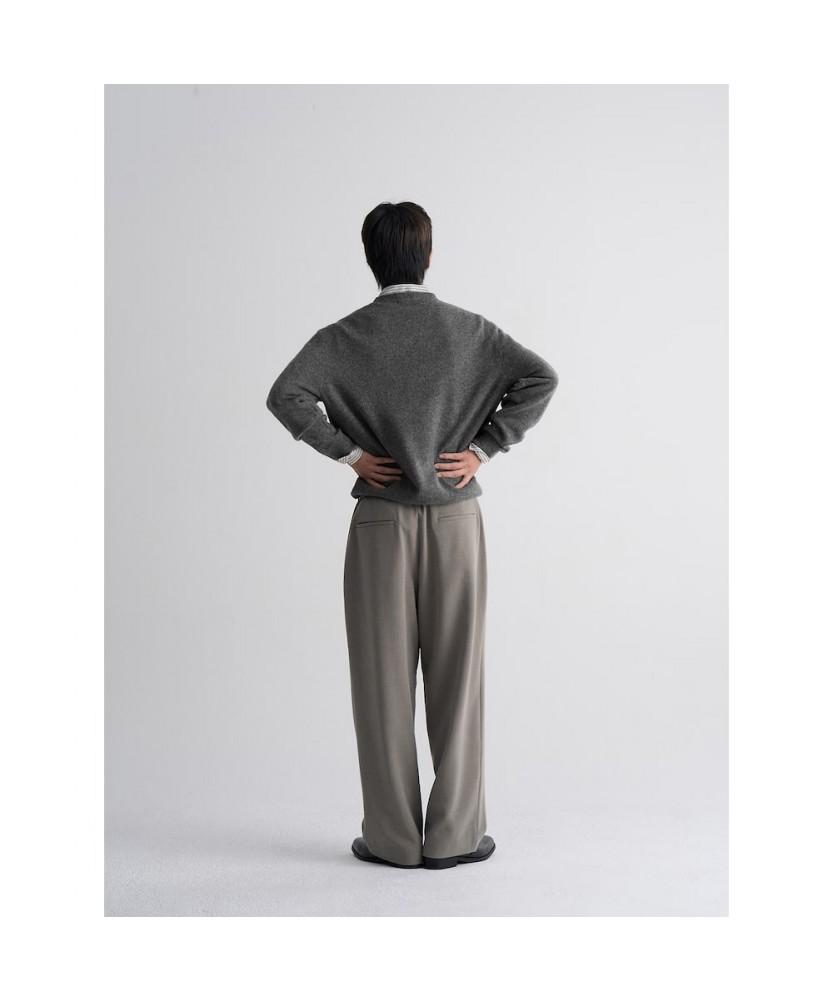 8SECONDS [Everyday Slacks] Fleece-Lined Wide Tapered Fit Elastic Waist Slacks - Beige