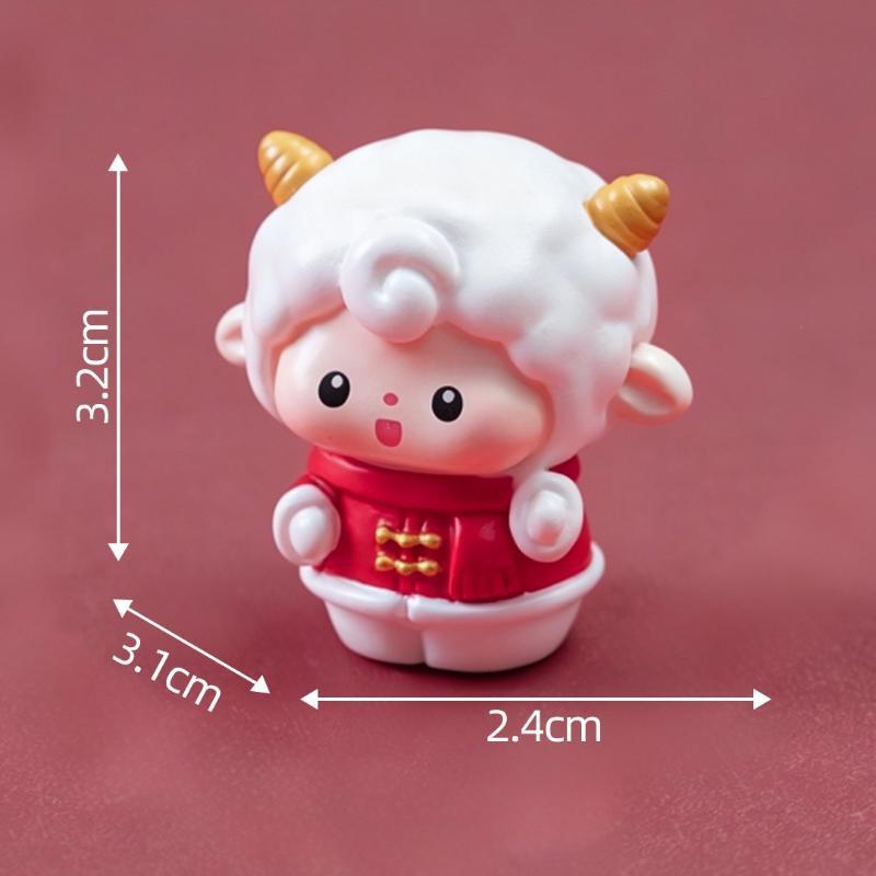 2027 Year Of The Goat Mini Resin Figurines Cute Lucky Designs For Home Desktop Decor New Year Gifts Collection