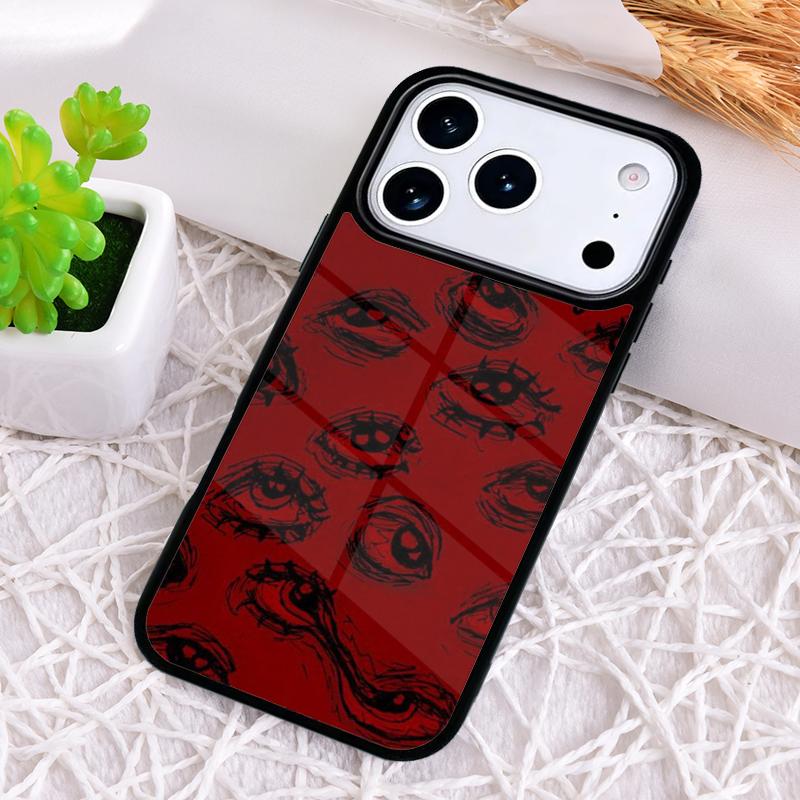 Scary Face Eyes Shockproof Phone Case for iPhone 17 Air 16e 15 11 12 14 13 Pro Max Cover Coque