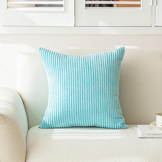 Plysj Putetrekk Stripete Tekstur Ensfarget Sofadekorasjon Putetrekk Living