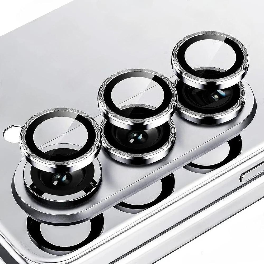 1Set HD Full Coverage Metal Ring Tempered Glass Lens Cover For Samsung Galaxy Z Fold 7 6 5 4 Anti-scratch Camera Protector Film