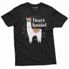 Herren Fleece Navidad T-Shirt Lustig Feliz Navidad Frohe Weihnachten Lamma T-Shirt