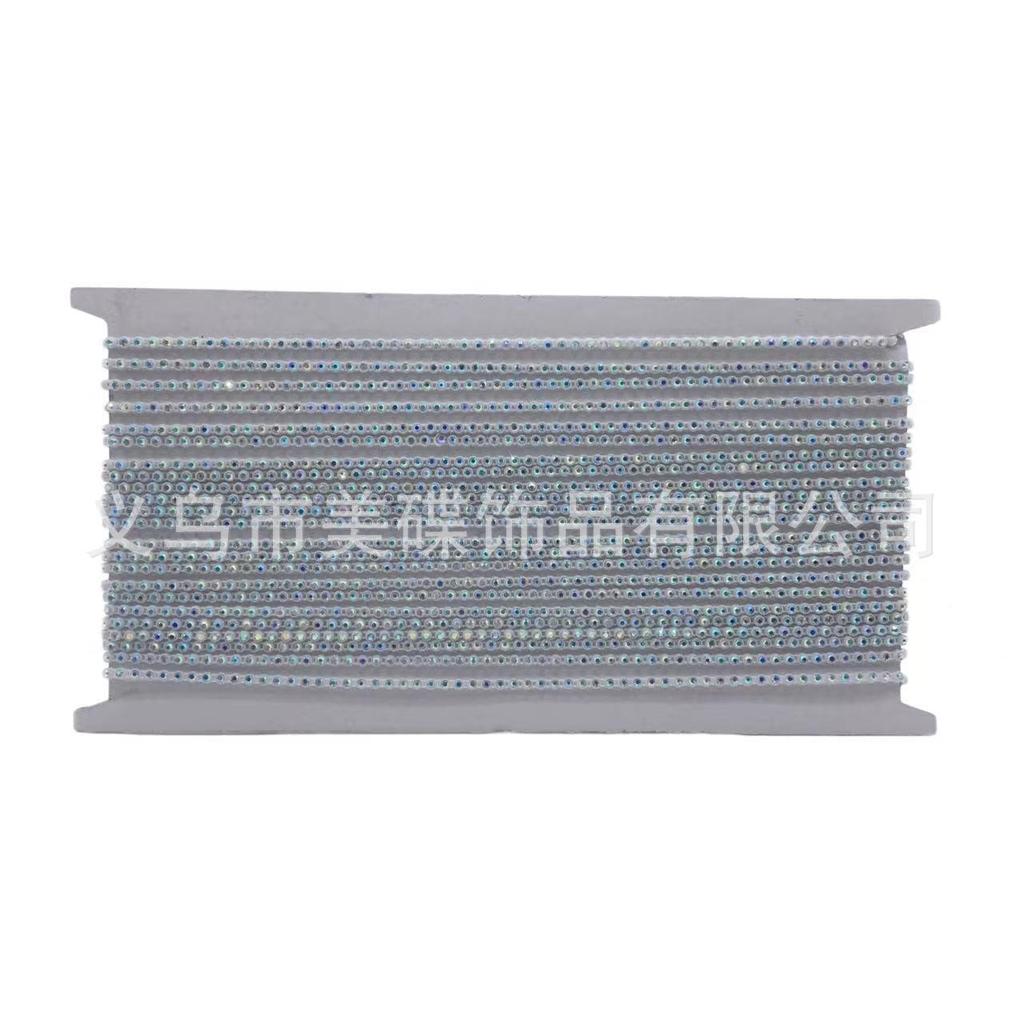 2.5-6.5mm Rhinestone Hand-Sewn Threads for Ethnic Clothing Decoration, DIY Lace Trimmings, Rhinestone-Embellished Chain