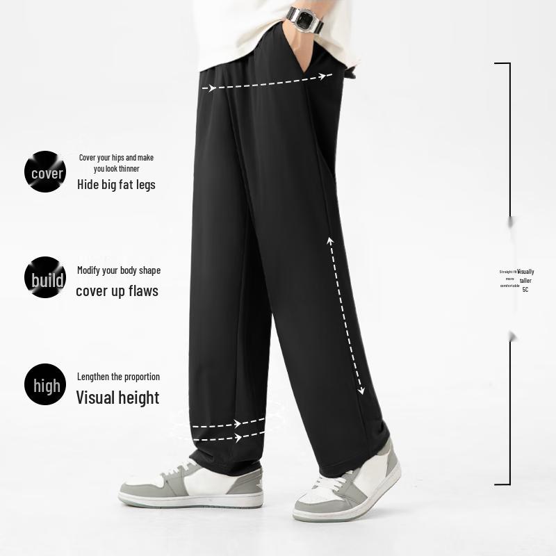 MINISO Men's Summer Ice Silk Cropped Pants