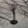 Xiaobudian Halloween Skeleton Candle Holder, Gothic Resin Hand And Standing Candlestick Holders for Table Mantel Decor