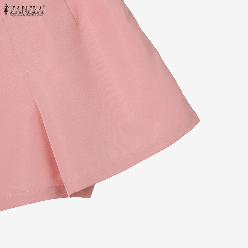 ZANZEA Women Sleeveless Vest Tops and Shorts Summer Two Piece Suit Sets