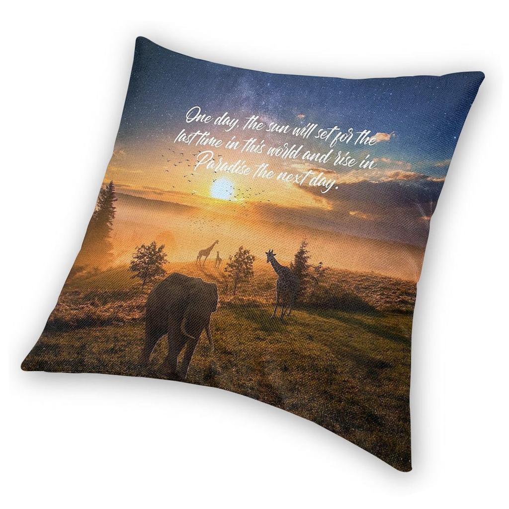 Sunrise In Paradise Jehovah Square Pillowcase Polyester Linen Velvet Pattern Zip Decorative Throw Pillow Case Home Cushion Cover