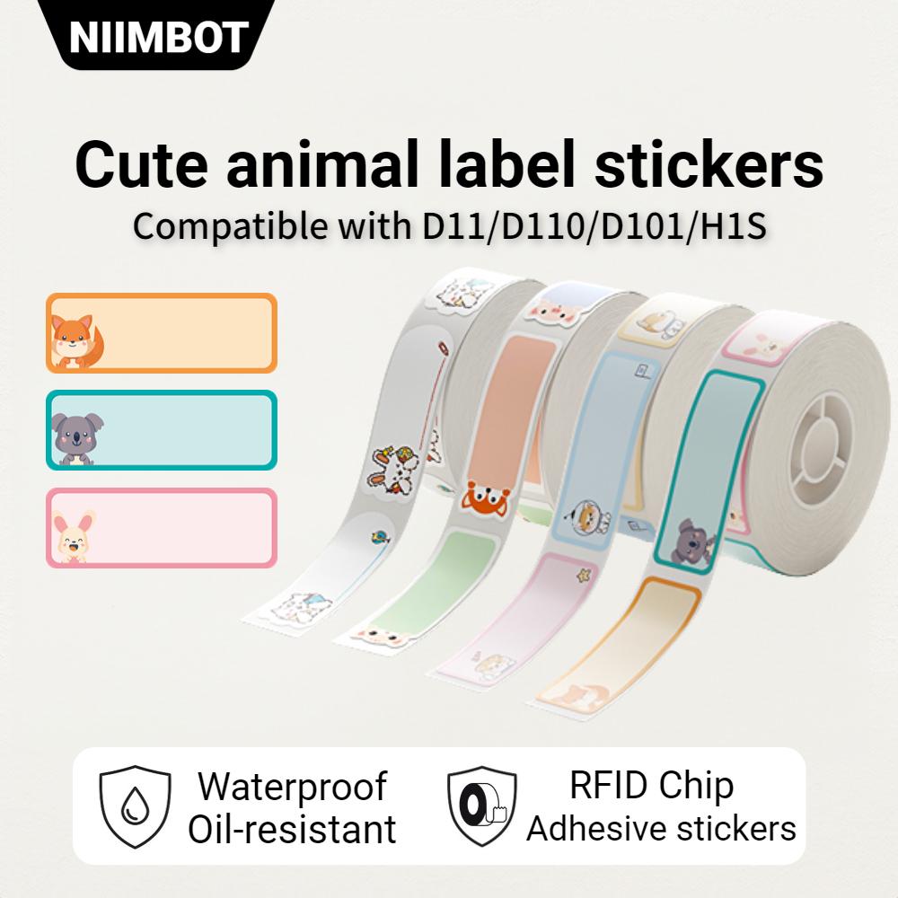 

Niimbot D11/D110/D101/H1S Термобумага для этикеток с героями мультфильмов — школьный сезон Аджуана, милая вечеринка, чай мечтатель, Альянс животных