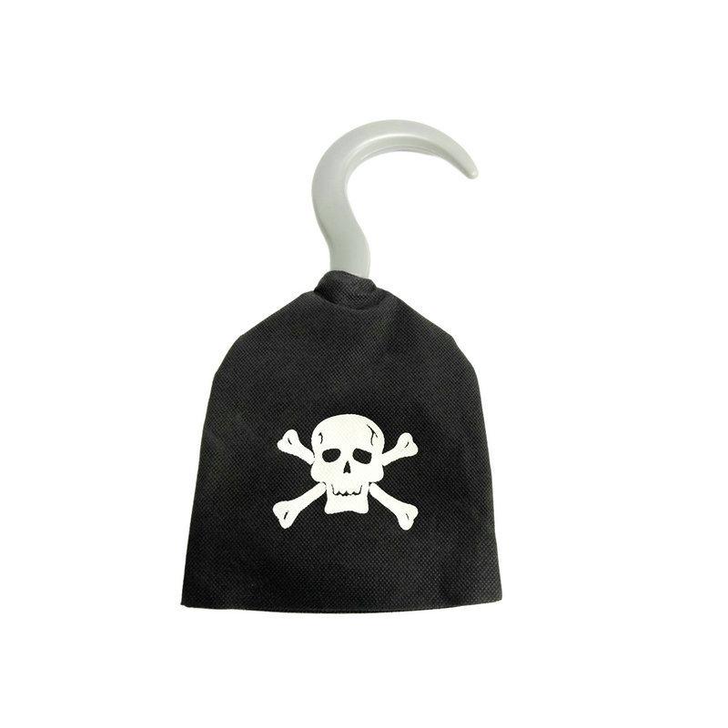 Halloween Pirate Costume Accessories Set for Kids & Adults - Captain Hat, Eyepatch, Toy Gun, Sword & Hook