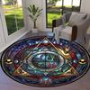 Bat Retro Round Area Rug,Carpet Rug for Living Room Bedroom Sofa Playroom Decor,Non-slip Floor Mat101