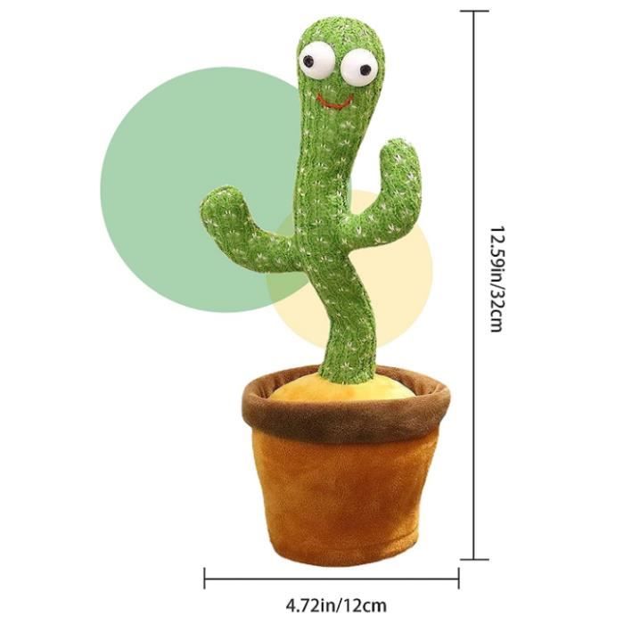 Jouet en Peluche Cactus qui Danse pour Enfants - 120 Chansons - Enregistrement - Jouet éducatif pour Enfants