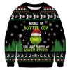 Women's Casual Fashion Christmas Print Long Sleeve Pullover Santa Claus Casual Sweatshirt