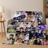 Druk 3D Stray Kids Gwiazda Kpop Lee Know Koc Flanelowy Miękki Ciepły Koc do Sypialni Salonu Łóżka Podróży Kempingu Pikniku Prezent