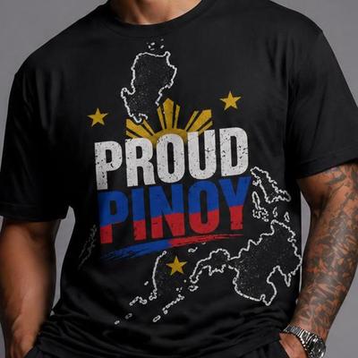 Stolz Pinoy Philippinen Karte T-Shirt und Kinder T-Shirt: Philippinische Flagge Grafik T-Shirt Unisex Geschenk