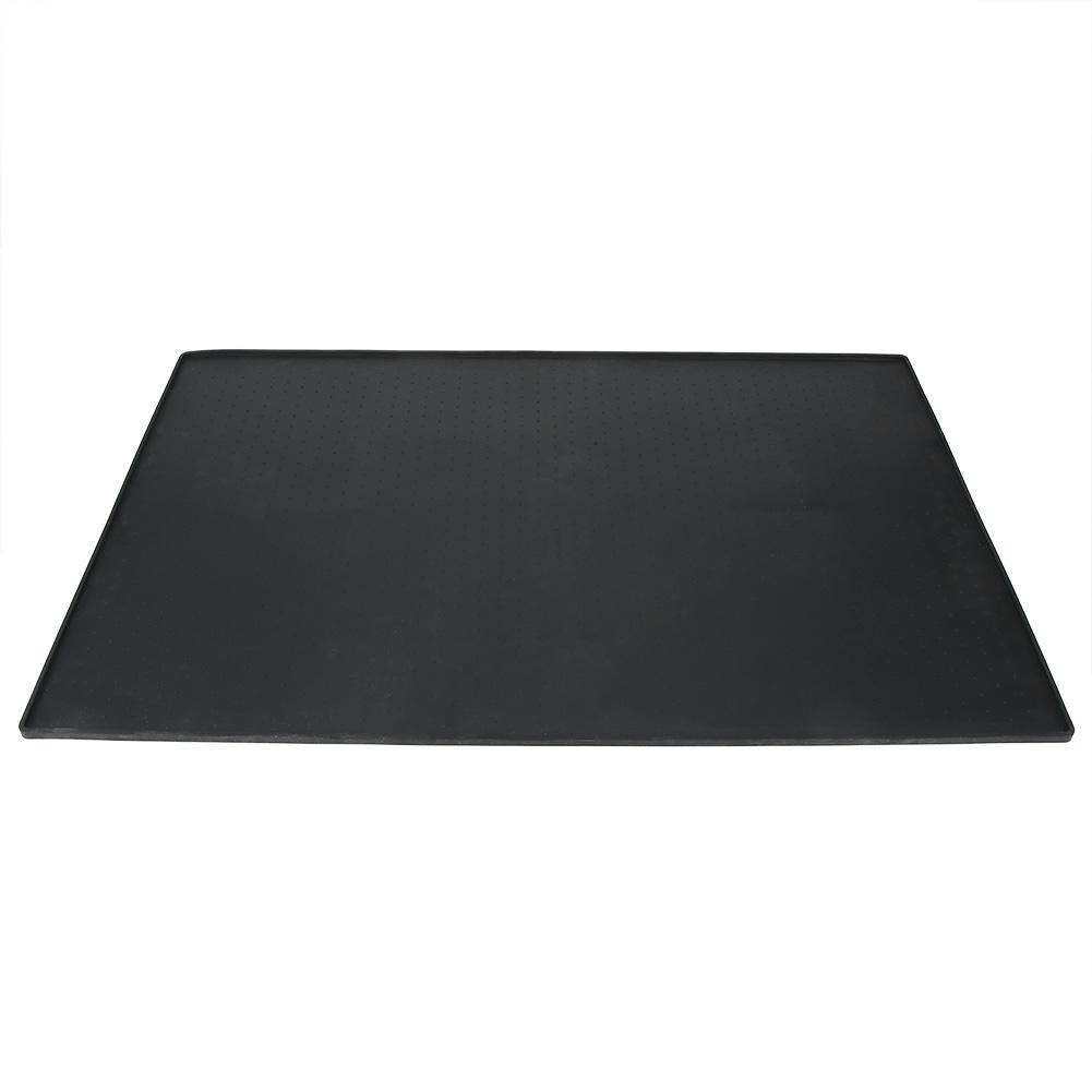 Wasserdichte Schwarze Silikonmatte Rutschfeste Haustier Hund Katze Futtermatte Futter Wasser Platzmatte zum Essen Auto Reisen
