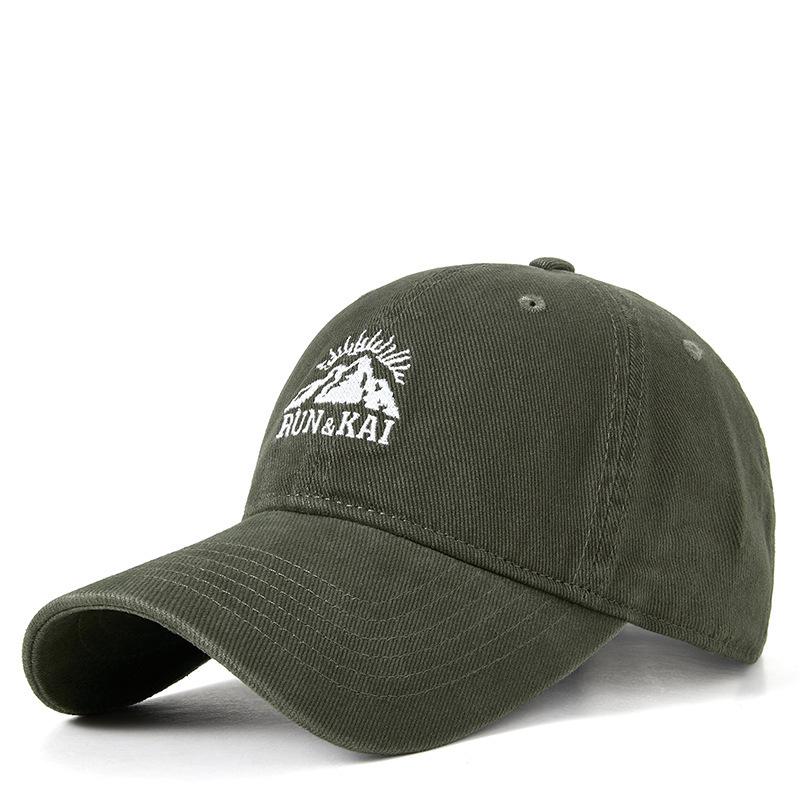 Vintage Embroidered Baseball Cap Women'S Autumn Outdoor Fishing Sunscreen Hat Trend Embroidered Soft Top Hat