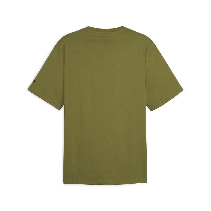 Puma Loose Fit Short Sleeve T-Shirt Men Tops Olive-Green 681291-33
