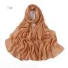 Women Big Size Plain Solid Cotton Rayon Crease Hijab Scarf Lady High Quality Wraps and Shawls Musulman Headband Islamic Turban
