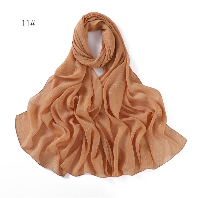 Women Big Size Plain Solid Cotton Rayon Crease Hijab Scarf Lady High Quality Wraps and Shawls Musulman Headband Islamic Turban