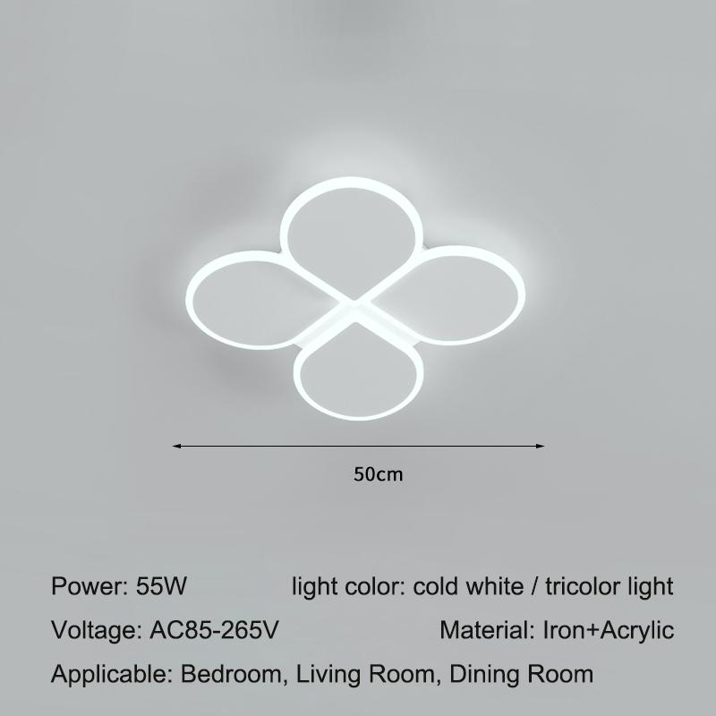 

Потолочный светильник с затемнением, современное простое внутреннее освещение, подходящее для спальни, гостиной, столовой, квадратные и круглые акриловые светильники Cold White