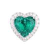 Jewelry Copper Bottom Gold-Plated Retro Simulation Color Treasure Heart-Shaped Diamond-Encrusted Women'S Ring Main Stone 15 * 15