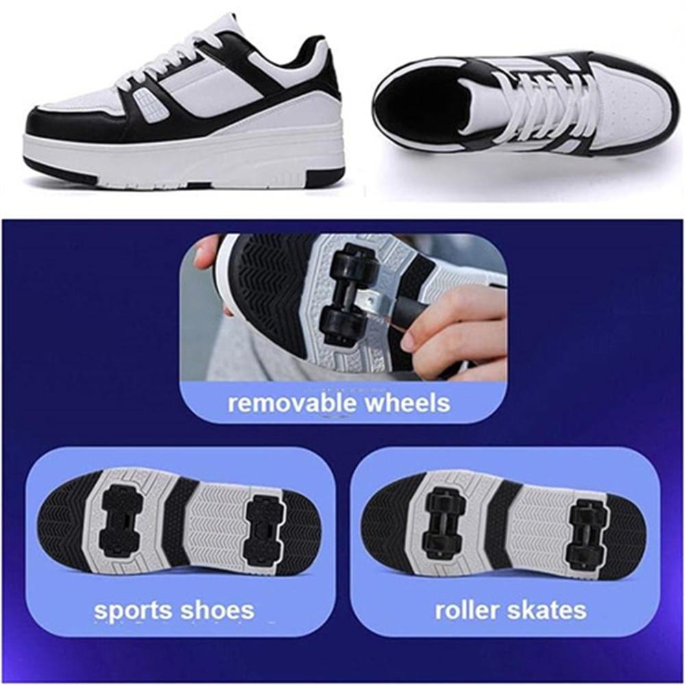 Roller Skating Shoes Children's Wheeled Sports Shoes Children's Roller Skating Shoes Fashion Outdoor Sports Skateboarding Shoes