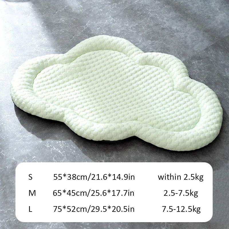 1PC Summer Cooling Pet Cat Bed Cushion Ice Pad Dog Sleeping Cloud Shape Mat for Puppy Dogs Pet Kennel Top Quality Cool Blue Mat